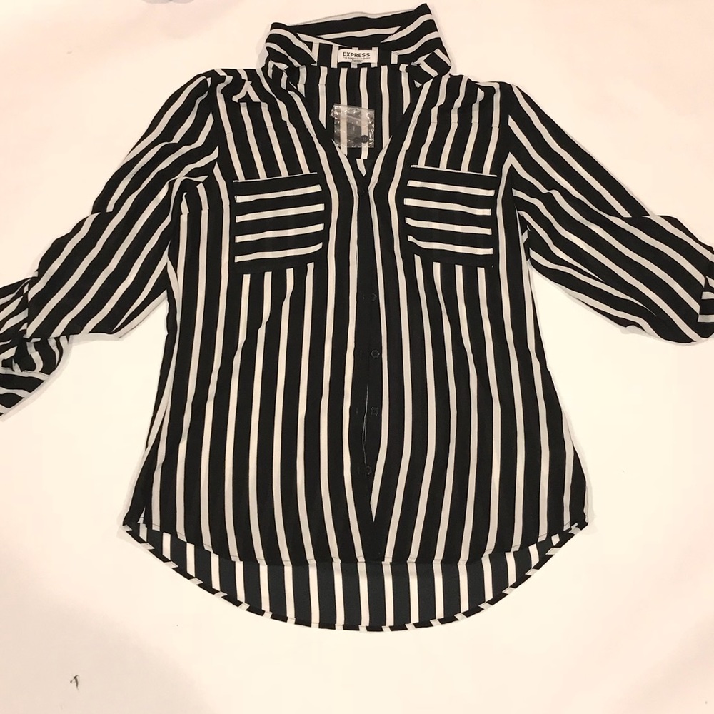 Striped button down